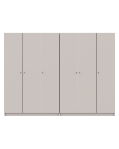 Kleiderschrank Doros Promo Schiebetüren Kaschmir 3+3 Türen 270x48x204 (80737674)