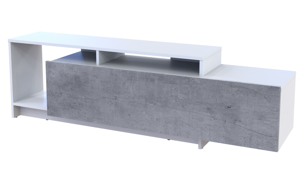 TV-Ständer Doros U2 Beton/Weiß 160x38x48 (41510090)