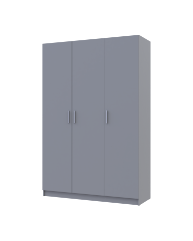 Kleiderschrank Doros Promo mit Drehtüren Grau 3 Türen 135x48x204 (80737765)