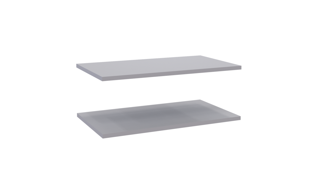 Regalböden Doros Kassel 2er-Set Grau 61,5x34,5x1,6 (41516228)