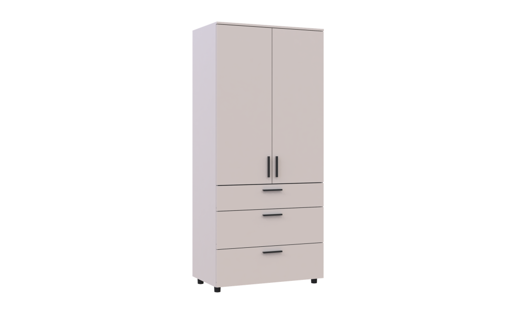 Kleiderschrank Doros Thorn Kaschmir 2 Türen 3 Schubladen Böden 90x51,6x200 (44900450)