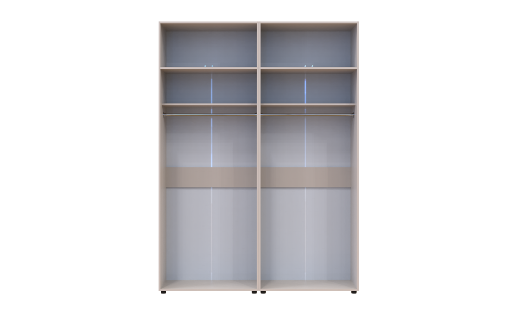 Kleiderschrank mit Aufsatz Doros Kasper Kaschmir 2+2 Türen 180x50x245 (42005522)