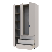 Kleiderschrank Doros Gelar mit Drehtüren Kaschmir 3 Türen 116,2x49,5x203,4 (80737633)
