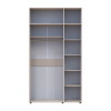 Kleiderschrank mit Aufsatz Doros Kasper Kaschmir 3 Türen 135x50x245 (42005520)
