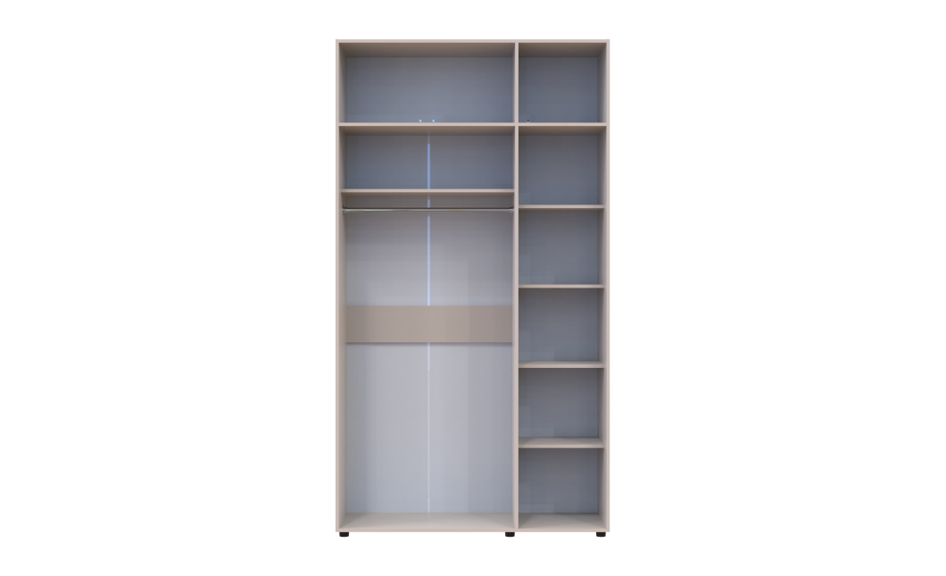 Kleiderschrank mit Aufsatz Doros Kasper Kaschmir 3 Türen 135x50x245 (42005520)