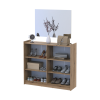 Schuhschrank Doros Kassel mit Spiegel Eiche Evoke 4 Türen 128×40×110 (42005501)
