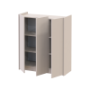 Schuhschrank Doros Kassel mit Spiegel Kaschmir 3 Türen 97×40×110 (42005506)