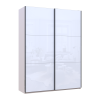 Kleiderschrank Doros G-Caiser Schiebetüren Kaschmir/Weiß 2 Glas 2 Türen 180x60x240 (42005325)