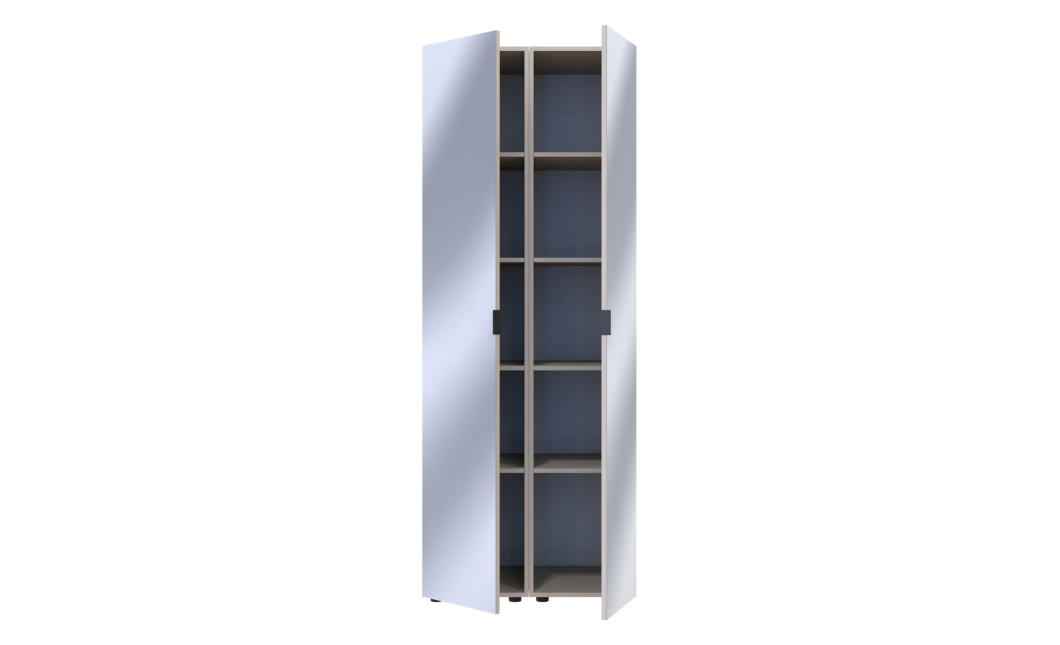 Kleiderschrank Set Doros Gelar Kaschmir mit 2 Spiegeln 78x49,5x203,4 (42005103)