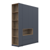 Kleiderschrank Doros Dale mit Drehtüren Anthrazit/Ewok Eiche 3 Türen 178x52x220 (42005338)