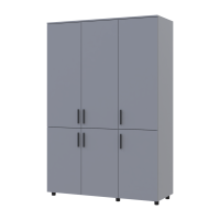 Kleiderschrank Doros Thorn Grau 3 Türen Böden 135x51,6x200 (44900488)