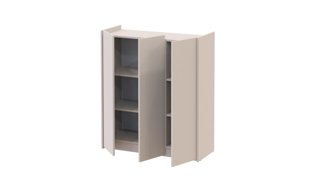 Schuhschrank Doros Kassel Kaschmir 3 Türen 97x40x110 (41516209)