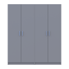 Kleiderschrank-Set Doros Promo Grau mit Regalen 2+2 Türen 180x48x204 (80737771)