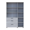 Kleiderschrank Doros Thorn Natti Kiefer 3 Türen 3 Schubladen Böden 135x51,6x200 (44900482)