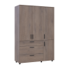 Kleiderschrank Doros Thorn Cremona Cannolo 3 Türen 3 Schubladen Böden 135x51,6x200 (44900478)