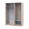 Drehtürenschrank Doros Rondi mit Kleiderstange und Spiegel Kaschmir 2 Türen 142x52x195 (42005400)
