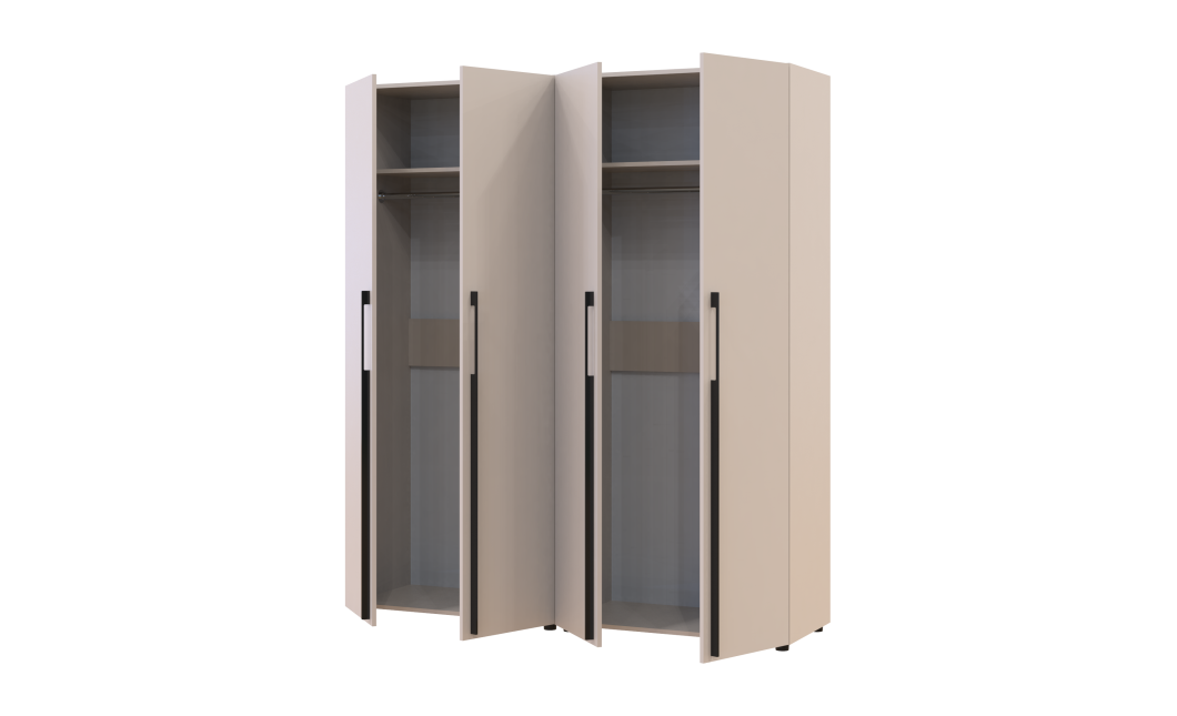 Kleiderschrank Doros Kasper Kaschmir 2+2 Türen 180x50x204 (42005512)