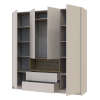 Kleiderschrank Doros Dale Kaschmir/Artisan Eiche 4 Türen 206x52x220 (80737727)
