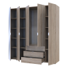 Drehtürenschrank Doros Gelar Sonoma Eiche 4 Türen mit Spiegel 194x49,5x203,4 (42002162)