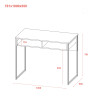 Schreibtisch Doros Bart Ewok Eiche mit Ablage 100x55x78,1 (41510114)