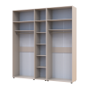 Kleiderschrank mit Aufsatz Doros Kasper Kaschmir 2+3 Türen 225x50x245 (42005524)