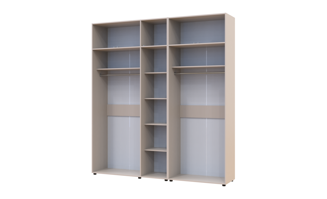 Kleiderschrank mit Aufsatz Doros Kasper Kaschmir 2+3 Türen 225x50x245 (42005524)