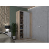 Kleiderschrank Doros City Light Schiebetüren Sonoma Eiche mit Spiegel 120x45x225 (42002033)