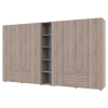 Kleiderschrank Doros Gelar Sonoma Eiche 4+4 Türen mit offenem Regal 348,2x49,5x203,4 (42005053)