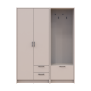 Drehtürenschrank Doros Rondi mit Kleiderstange Kaschmir 2 Türen 142x52x195 (42005391)