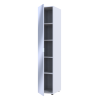 Kleiderschrank Doros Gelar Weiß mit Spiegel 39x49,5x203,4 (44900242)