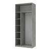 Kleiderschrank Doros Ken Beton/Weiß 2 Türen 90x52x210 (80737020)