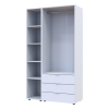 Kleiderschrank Doros Gelar Weiß 2 Türen mit Spiegel 116,5x49,5x203,4 (42002154)