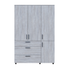 Kleiderschrank Doros Thorn Natti Kiefer 3 Türen 3 Schubladen Böden 135x51,6x200 (44900482)