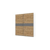 Kleiderschrank Doros G-Caiser Schiebetüren Weiß/Ewok Eiche Graphit 2 Türen 220x60x240 (44900390)