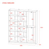 Kleiderschrank Doros Morgan Artisan Eiche/Graphitgrau 2 Türen 180x38,5x210 (42001256)