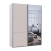 Kleiderschrank Doros G-Caiser Schiebetüren Kaschmir/Kaschmir Spiegel 2 Türen 180x60x240 (42005321)