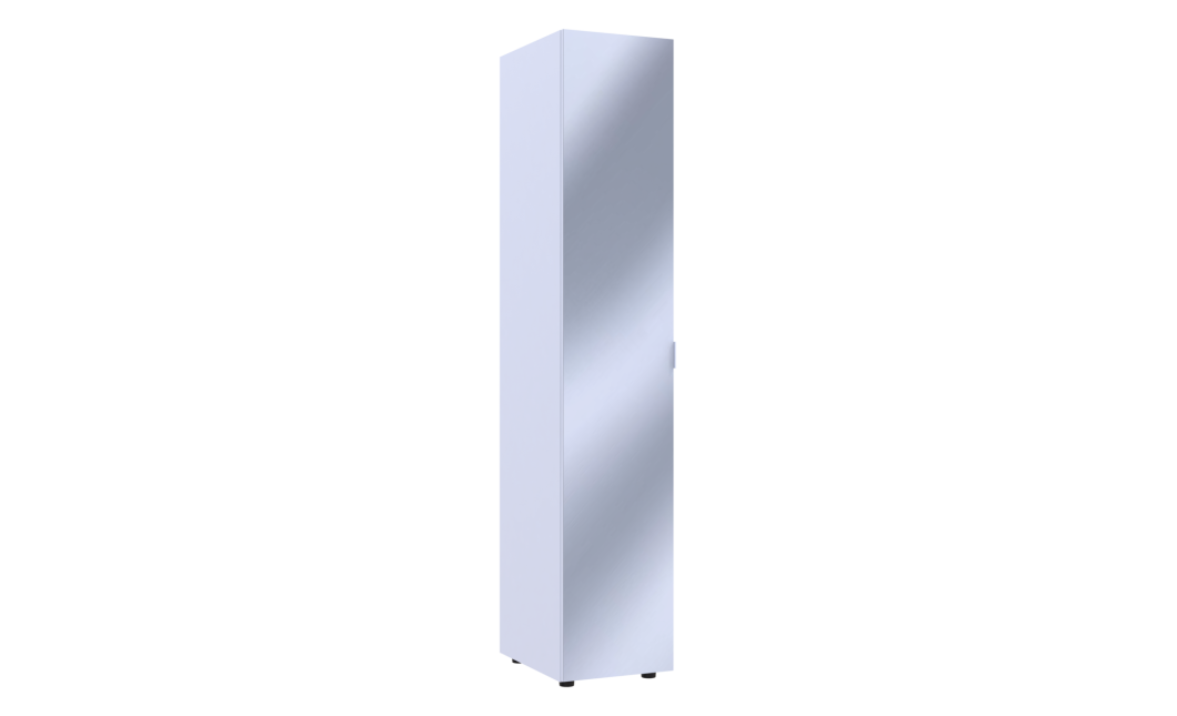 Kleiderschrank Doros Gelar Weiß mit Spiegel 39x49,5x203,4 (44900242)