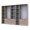 Kleiderschrank Doros Gelar Sonoma Eiche 3+3 Türen Säulenschrank 292,4x49,5x203,4 (42005184)