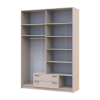 Kleiderschrank Doros Rondi mit Drehtüren mit Oberschrank Kaschmir 4 Türen 160x52x236 (80738479)