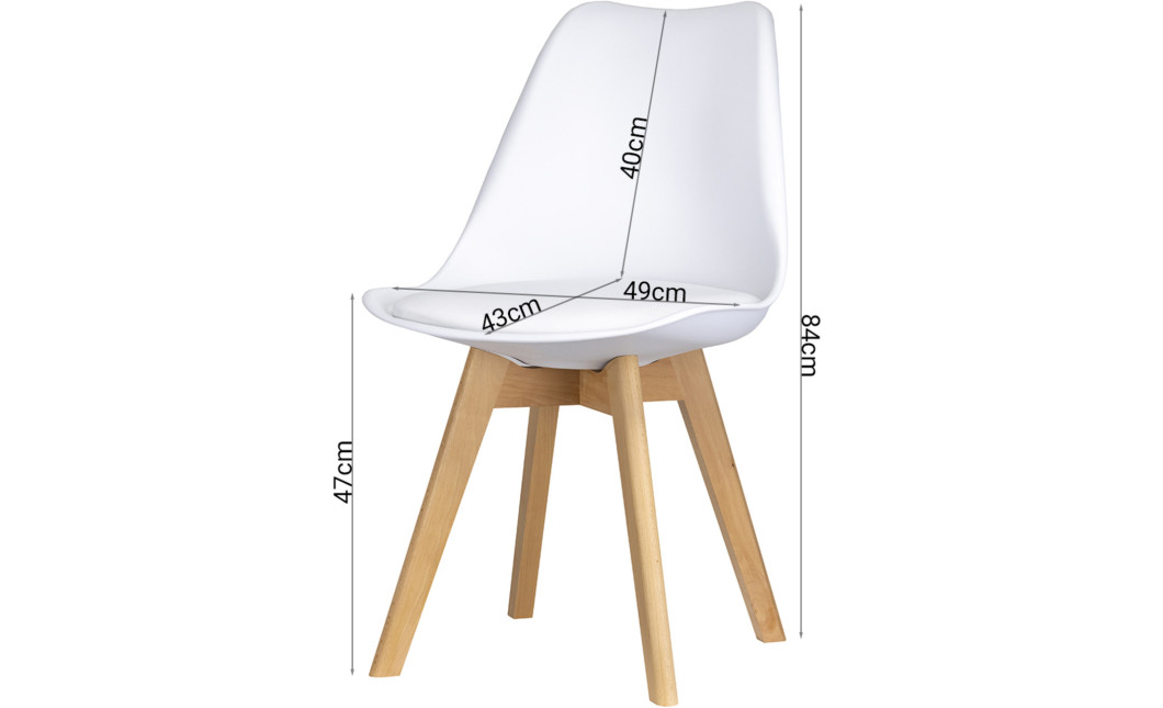 Stuhl-Set 2 Stk Doros Bin Weiß 49x43x84 (42005075)