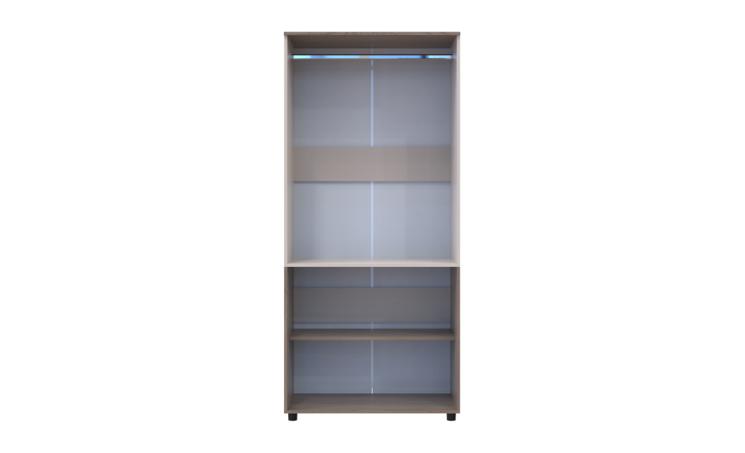 Kleiderschrank Doros Thorn Cremona Cannolo/Kaschmir 2 Türen Kleiderstange 90x51,6x200 (44900451)
