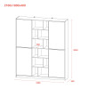 Kleiderschrank Doros Morgan Artisan Eiche/Graphitgrau 2 Türen 180x38,5x210 (42001256)