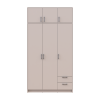 Kleiderschrank Doros Rondi mit Drehtüren mit Oberschrank Kaschmir 3 Türen 121x52x236 (80738474)
