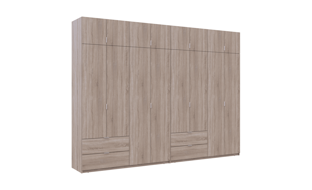 Kleiderschrank Doros Lukas Sonoma Eiche 4+4 Türen 320x50x240 (42005127)