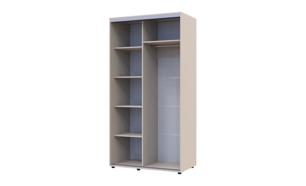 Kleiderschrank Doros Sigma Slim Schiebetüren Kaschmir 2 Türen 110x60x214.4 (42005454)