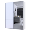 Kleiderschrank Doros G-Caiser Schiebetüren Weiß mit Spiegel 180x60x240 (42005028)