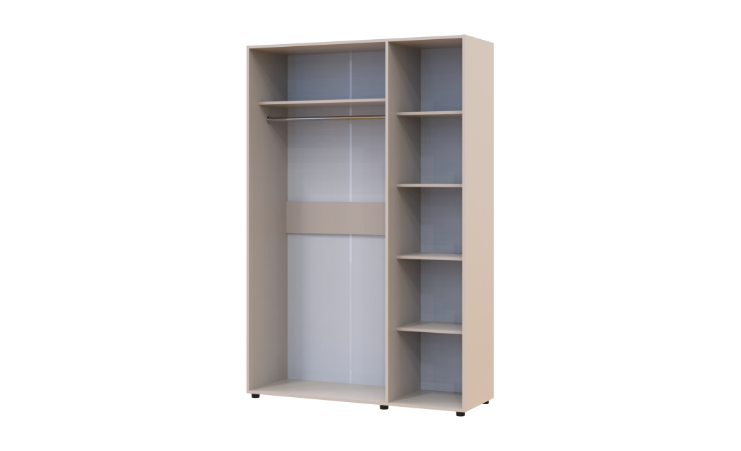 Kleiderschrank Doros Kasper Kaschmir 3 Türen 135x50x204 (44900549)