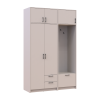 Drehtürenschrank Doros Rondi mit Kleiderstange und Oberschrank Kaschmir 2 Türen 142x52x236 (42005394)