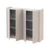 Schuhschrank Doros Kassel mit Spiegel Kaschmir 4 Türen 128×40×110 (42005507)