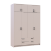 Kleiderschrank Doros Rondi mit Drehtüren mit Oberschrank Kaschmir 4 Türen 160x52x236 (80738479)